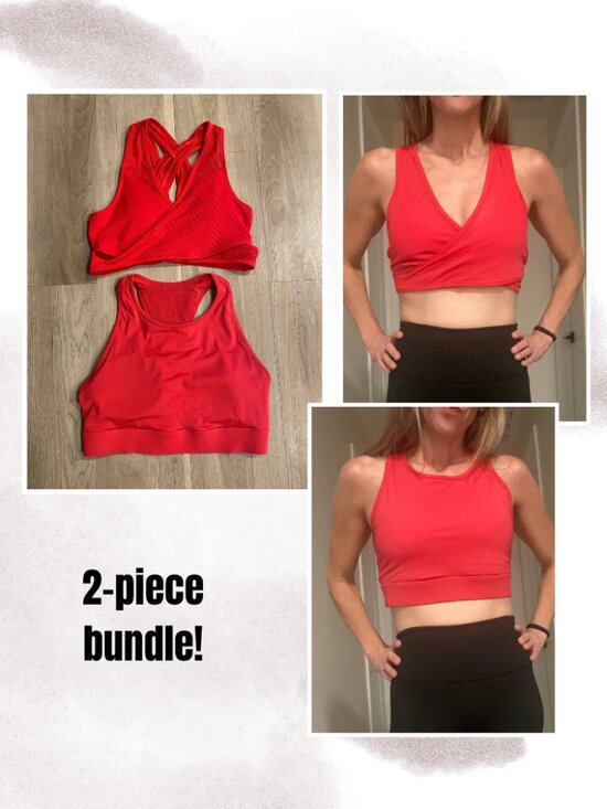 Fabletics Other - 💗 Bright Pink Fabletics Bra Bundle | Cute Gym Girl Energy | Size M | Padded